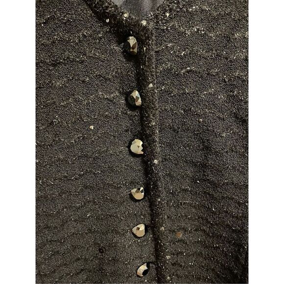 St. John Evening Black Knit Jacket stunning .Knit Jacket w/Luxe Crystal … - Picture 5 of 8